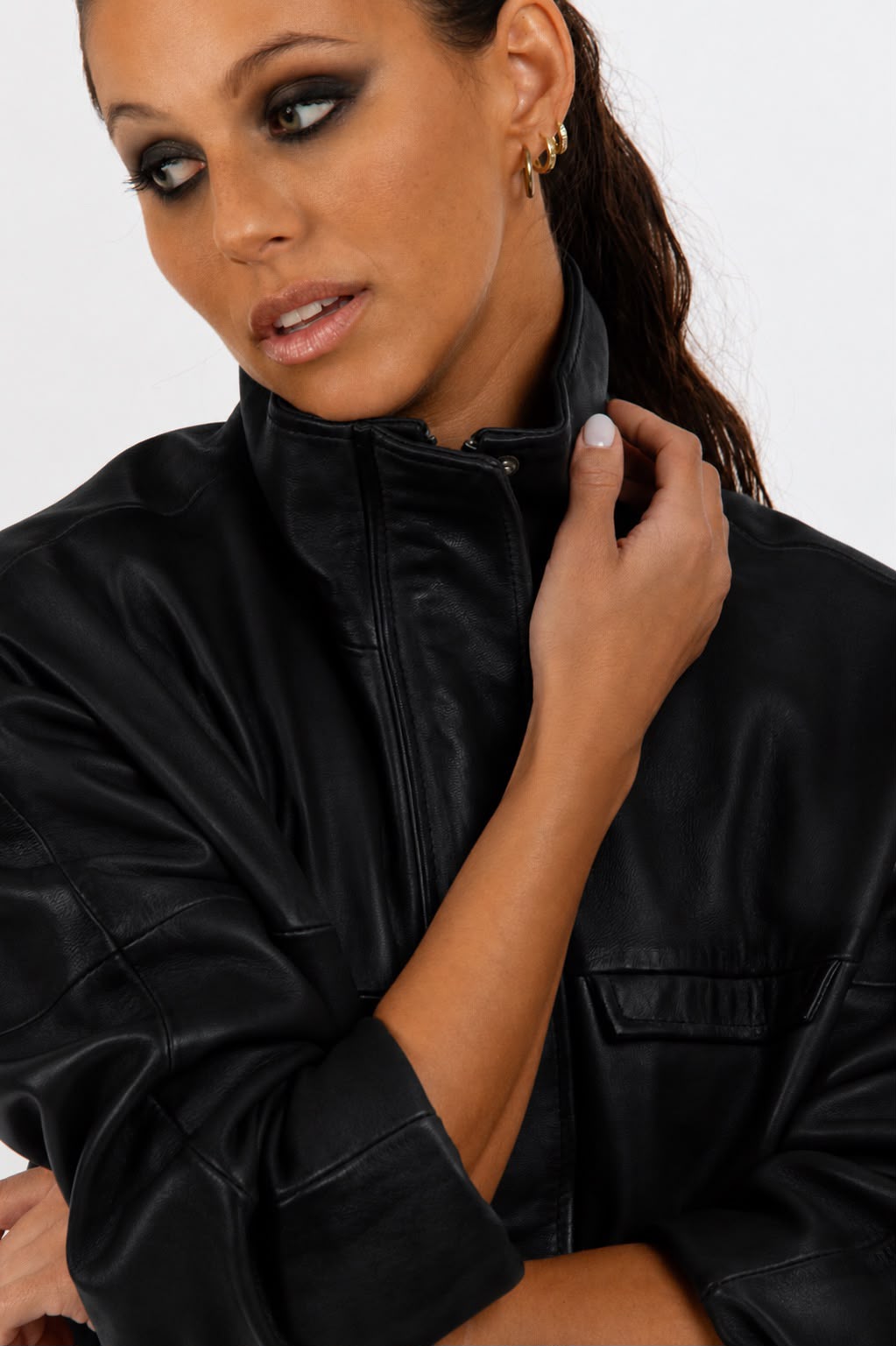 Chaqueta Ámbar Oversize Negra